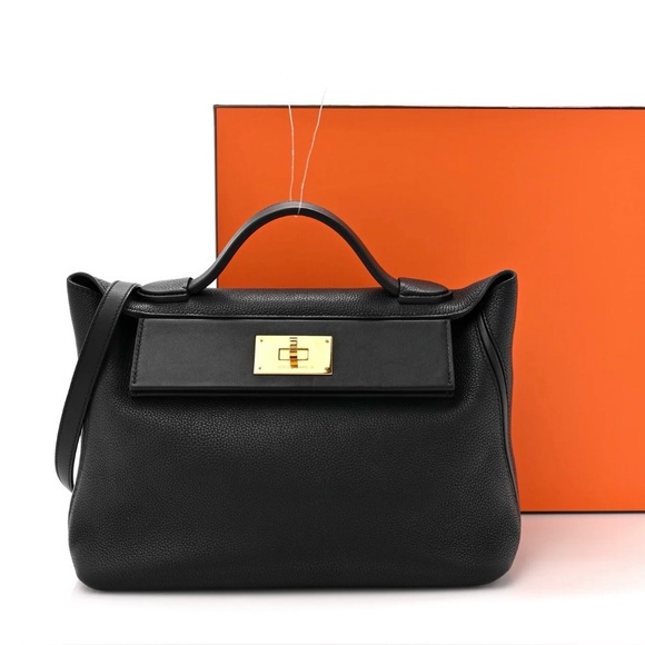Hermes Handbags - HERMES TOGO SWIFT 24 24 29 BLACK
